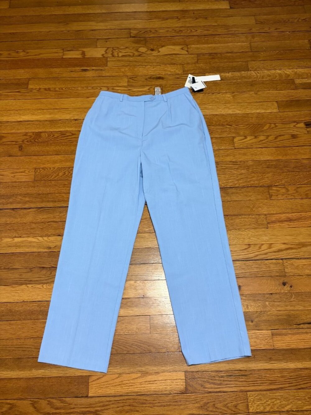 Sag Harbor Women’s Dress Pants Size 16 Light Blue Elastic Waist Trousers NWT NEW